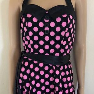 Dressystar Women's Retro Polka Dot  Swing Dress
